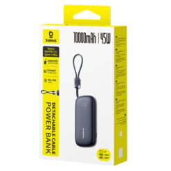 BASEUS Power Bank 10000 mAh, 45W + вградени кабели C-L, EnerFill FC21 Qpow 3 Ultra /бял/ – E0027Q00