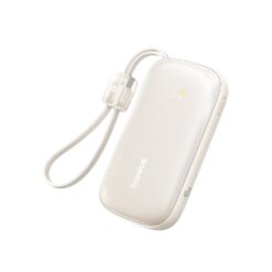 BASEUS Power Bank 10000 mAh, 45W + вградени кабели C+L, EnerFill FC21 Qpow 3 Ultra /естествен титаний/ – E0027Q01