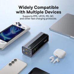 BASEUS Power Bank 20800 mAh 145W + кабел Type-C – Type-C, EnerGeek GP12 /графит/ – P10082109813-00