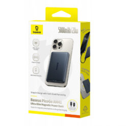 BASEUS Power Bank 5000 mAh 20W, PicoGo AM41 Ultra-slim Magnetic /черен/ – P1007680C123-00