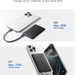 BASEUS Power Bank 5000 mAh 20W, PicoGo AM41 Ultra-slim Magnetic /сив/ – P1007680C813-00