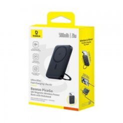 BASEUS Power Bank 5000 mAh 20W, PicoGo Qi2 Ultra-slim Magnetic Ring  /черен/ – P10076802123-00