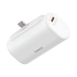 BASEUS Power Bank 5000 mAh 20W USB-C + USB-C /бял/ – P10068306213-00