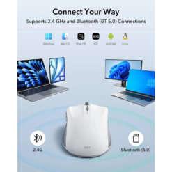 ESR Безжична мишка MagMouse, с вграден кабел Type-C /бял/