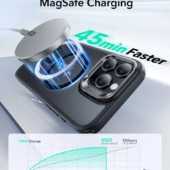 ESR Калъф Classic Hybrid iPhone 16 Pro, MagSafe + Camera contrоl cover /стойка /черен/