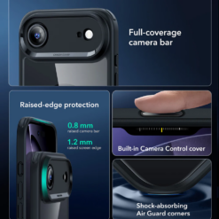 ESR Калъф Classic Hybrid iPhone 17 Air, MagSafe + Camera control cover /черен/ Amazon pack