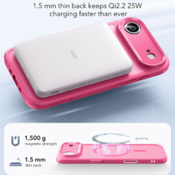 ESR Калъф Classic Hybrid iPhone 17 Air, MagSafe + Camera control cover /розов/