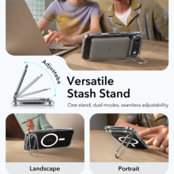 ESR Калъф Classic Hybrid iPhone 17 Air, MagSafe + Camera control cover + стойка /прозрачен/  Amazon pack