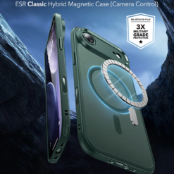ESR Калъф Classic Hybrid iPhone 17 Air, MagSafe + Camera control cover /зелен/ Amazon pack