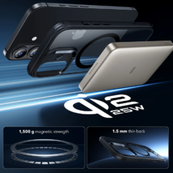 ESR Калъф Classic Hybrid iPhone 17, MagSafe + Camera control cover /черен/ Amazon pack