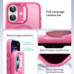 ESR Калъф Classic Hybrid iPhone 17, MagSafe + Camera control cover /розов/ Amazon pack