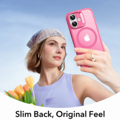 ESR Калъф Classic Hybrid iPhone 17, MagSafe + Camera control cover /розов/ Amazon pack