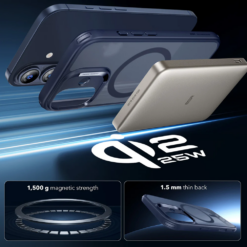 ESR Калъф Classic Hybrid iPhone 17, MagSafe + Camera control cover /син/ Amazon pack