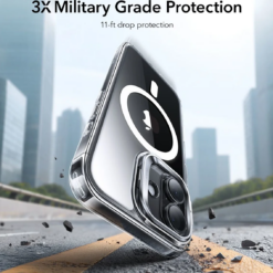 ESR Калъф Classic Hybrid iPhone 17, MagSafe + Camera control cover + стойка /прозрачен/