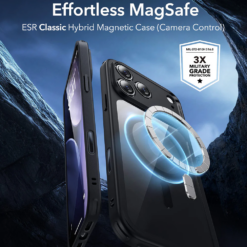 ESR Калъф Classic Hybrid iPhone 17 Pro, MagSafe + Camera control cover /черен/