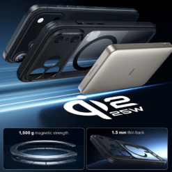 ESR Калъф Classic Hybrid iPhone 17 Pro, MagSafe + Camera control cover /черен/