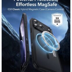 ESR Калъф Classic Hybrid iPhone 17 Pro, MagSafe + Camera control cover /черен/ Amazon pack