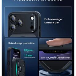 ESR Калъф Classic Hybrid iPhone 17 Pro, MagSafe + Camera control cover /черен/ Amazon pack