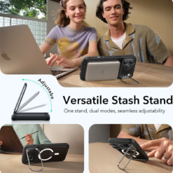 ESR Калъф Classic Hybrid iPhone 17 Pro, MagSafe + Camera control cover + стойка /черен/