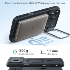 ESR Калъф Classic Hybrid iPhone 17 Pro, MagSafe + Camera control cover + стойка /черен/