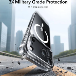 ESR Калъф Classic Hybrid iPhone 17 Pro, MagSafe + Camera control cover + стойка /прозрачен/ Amazon pack