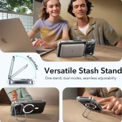 ESR Калъф Classic Hybrid iPhone 17 Pro Max, MagSafe + Camera control cover + стойка /прозрачен/ Amazon pack