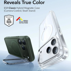 ESR Калъф Classic Hybrid iPhone 17 Pro Max, MagSafe + Camera control cover /зелен/ Amazon pack