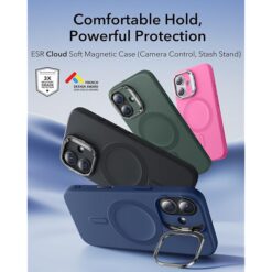 ESR Калъф Cloud Soft със стойка iPhone 17, MagSafe + Camera Control /син/