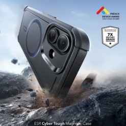 ESR Калъф Cyber Tough Armor iPhone 17, MagSafe + Camera Control /черен/ Amazon pack