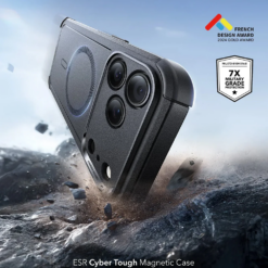 ESR Калъф Cyber Tough Armor iPhone 17 Pro Max, MagSafe + Camera Control /черен/ Amazon pack