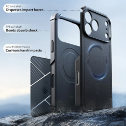 ESR Калъф Cyber Tough Armor iPhone 17 Pro Max, MagSafe + Camera Control /черен/ Amazon pack