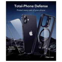 ESR калъф + стъкло Classic Hybrid за iPhone 17, MagSafe, Camera Control /прозрачен/черен/