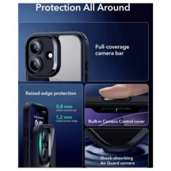 ESR калъф + стъкло Classic Hybrid за iPhone 17, MagSafe, Camera Control /прозрачен/черен/