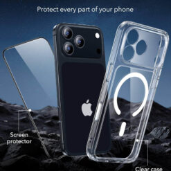 ESR калъф + стъкло Classic Hybrid за iPhone 17 Pro, MagSafe, Camera Control /прозрачен/