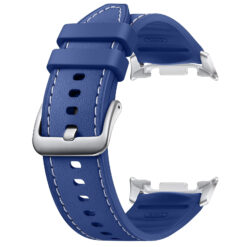 Каишка за Samsung Watch 8, Leather TPU /син/