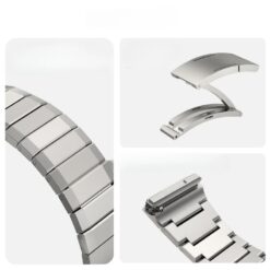 Каишка за Smart Watch 22мм, Metal Titanium, стомана /черен, official Huawei Ultimate/