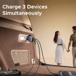 UGREEN 12V 145W, USB-A + 2xUSB-C + кабел C-C /графит/ – EC604 / 55910B