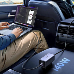 UGREEN 12V 150W, 2xUSB-A + 2xUSB-C /графит/ – EC706 / 35571