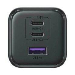 UGREEN 220V 45W, USB-A + 2xUSB-C, GaN /черен/ – X527 / 65156B