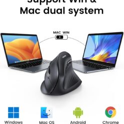 UGREEN Безжична мишка Multi-mode Vertical /черен/ – MU008 / 25444