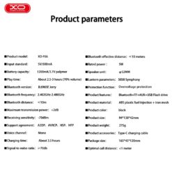 XO Тонколонка Illuminated wireless /черен/ – F66