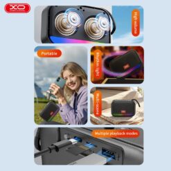 XO Тонколонка Illuminated wireless /черен/ – F66