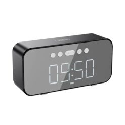 XO Тонколонка с час и радио, Mirror clock wireless /черен/ – F41