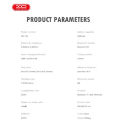 XO Тонколонка с час и радио, Mirror clock wireless /черен/ – F41