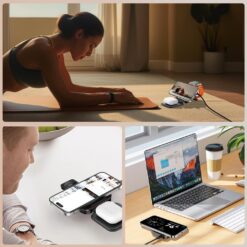 XO Wireless зарядно 15W 3 в 1, /черно/ – CX035