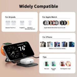 XO Wireless зарядно 15W 3 в 1, /черно/ – CX035