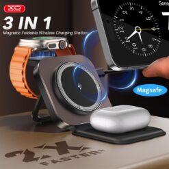 XO Wireless зарядно 15W 3 в 1, /черно/ – CX035