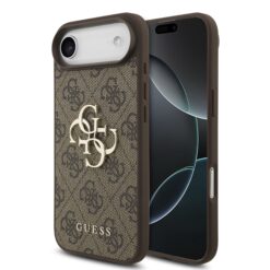 GUESS Калъф Apple iPhone 17 Air, PU 4G Metal Logo, /кафяв/ – GUHCP17M4GMGBR