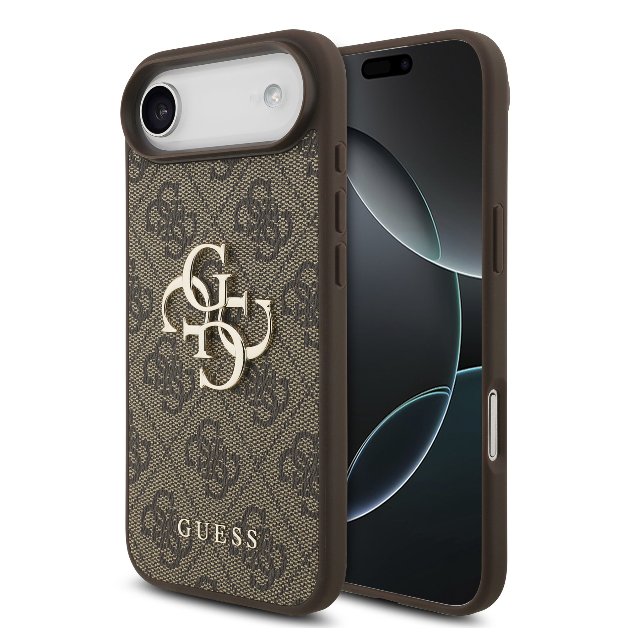 GUESS Калъф Apple iPhone 17 Air, PU 4G Metal Logo, /кафяв/ – GUHCP17M4GMGBR