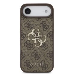 GUESS Калъф Apple iPhone 17 Air, PU 4G Metal Logo, /кафяв/ – GUHCP17M4GMGBR